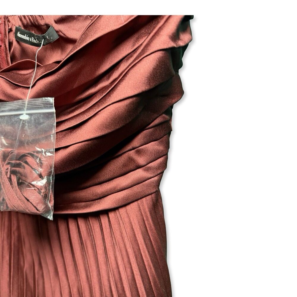 Abercrombie & Fitch Giselle Strapless Satin Maxi Dress | Size L | Rose Floral NW - Picture 9 of 12